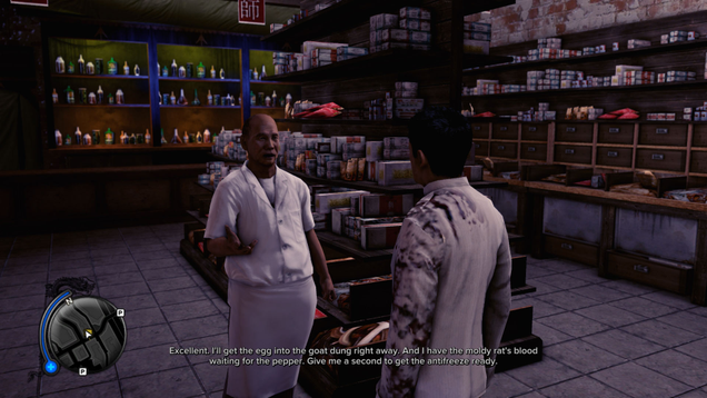 The expansion doesn’t mind getting ridiculous, as you’ll be doing a quest to gather ingredients that will allow you to drink a special tea mixed with some antifreeze to obtain magical kung-fu powers (which is actually critical to beating some of the expansion’s new enemy types).